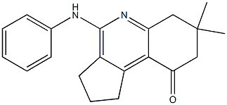 1,2,3,6,7,8-Hexahydro-4-(phenylamino)-7,7-dimethyl-9H-cyclopenta[c]quinolin-9-one 结构式