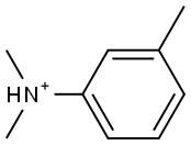 N,N-Dimethyl-3-methylanilinium Struktur