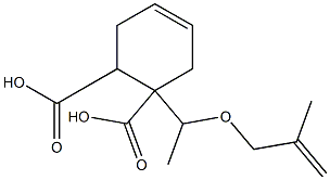 4-Cyclohexene-1,2-dicarboxylic acid hydrogen 1-[1-(methallyloxy)ethyl] ester Structure