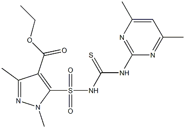 1,3-Dimethyl-5-[[(4,6-dimethylpyrimidin-2-yl)thiocarbamoyl]sulfamoyl]-1H-pyrazole-4-carboxylic acid ethyl ester