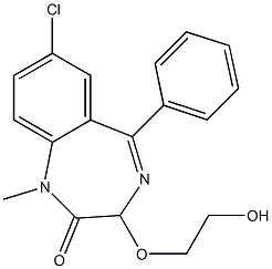 1,3-Dihydro-7-chloro-3-(2-hydroxyethoxy)-1-methyl-5-phenyl-2H-1,4-benzodiazepin-2-one Structure