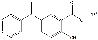 5-(1-Phenylethyl)salicylic acid sodium salt Struktur