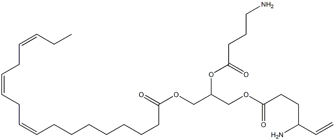 (9Z,12Z,15Z)-9,12,15-Octadecatrienoic acid 2-(4-amino-1-oxobutoxy)-3-[(4-amino-1-oxo-5-hexenyl)oxy]propyl ester Struktur