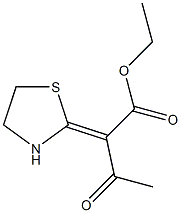 2-[(Z)-2-Oxo-1-ethoxycarbonylpropylidene]thiazolidine,,结构式