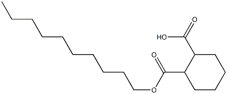 Cyclohexane-1,2-dicarboxylic acid hydrogen 1-decyl ester Structure