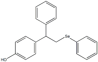 4-[1-Phenyl-2-(phenylseleno)ethyl]phenol Structure