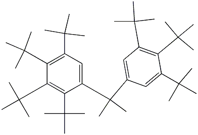 2-(2,3,4,5-Tetra-tert-butylphenyl)-2-(3,4,5-tri-tert-butylphenyl)propane,,结构式