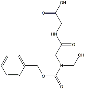N-[[Benzyloxycarbonyl(hydroxymethyl)amino]acetyl]glycine Structure