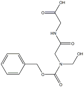 N-[[Benzyloxycarbonyl(hydroxymethyl)amino]acetyl]glycine 结构式