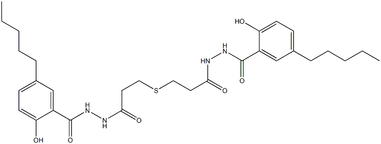 3,3'-Thiodi[propionic acid N'-(5-pentylsalicyloyl) hydrazide] Struktur