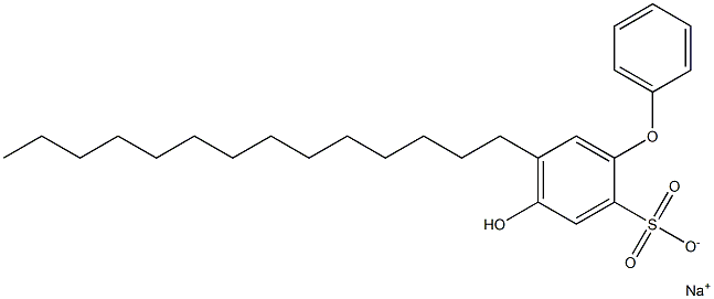 4-Hydroxy-5-tetradecyl[oxybisbenzene]-2-sulfonic acid sodium salt Structure