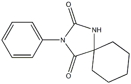 2-フェニル-2,4-ジアザスピロ[4.5]デカン-1,3-ジオン 化学構造式