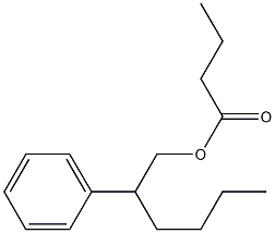 ブタン酸2-フェニルヘキシル 化学構造式