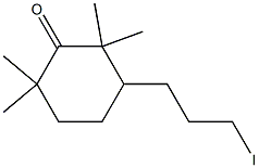 3-(3-Iodopropyl)-2,2,6,6-tetramethylcyclohexan-1-one Structure