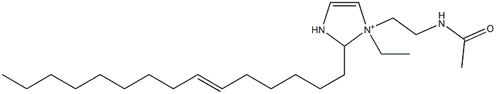 1-[2-(Acetylamino)ethyl]-1-ethyl-2-(6-pentadecenyl)-4-imidazoline-1-ium Structure