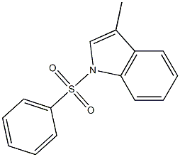1-(フェニルスルホニル)-3-メチル-1H-インドール 化学構造式