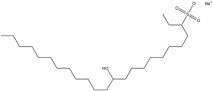 12-Hydroxytetracosane-3-sulfonic acid sodium salt 结构式