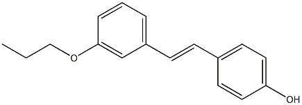 4-[(E)-2-(3-プロポキシフェニル)エテニル]フェノール 化学構造式