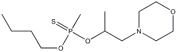 メチルホスホノチオ酸O-ブチルO-(1-メチル-2-モルホリノエチル) 化学構造式