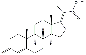 3-オキソ-4,17(20)-プレグナジエン-20-カルボン酸メチル 化学構造式