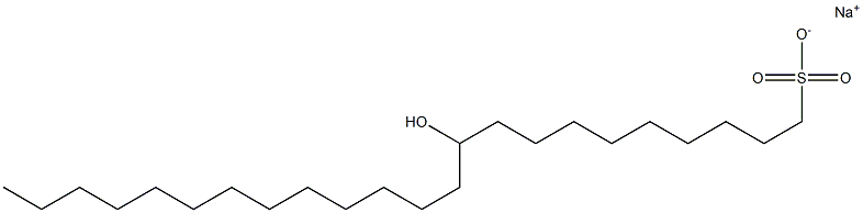 10-Hydroxytricosane-1-sulfonic acid sodium salt,,结构式