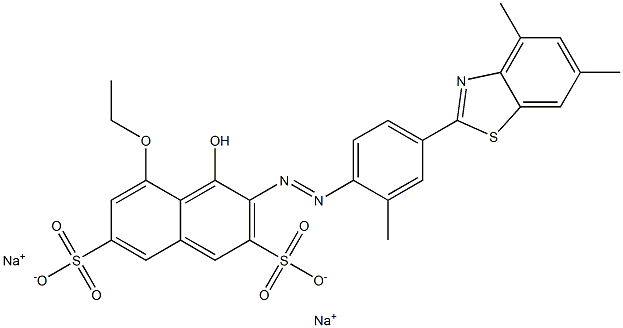 5-Ethoxy-4-hydroxy-3-[[4-(4,6-dimethyl-2-benzothiazolyl)-2-methylphenyl]azo]naphthalene-2,7-disulfonic acid disodium salt Structure