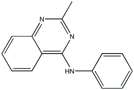 N-フェニル-2-メチルキナゾリン-4-アミン 化学構造式