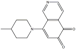 8-(4-メチルピペリジン-1-イル)イソキノリン-5,6-ジオン 化学構造式