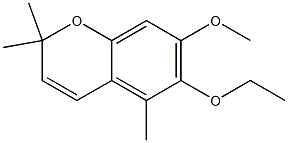 2,2,5-Trimethyl-6-ethoxy-7-methoxy-2H-1-benzopyran 结构式