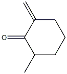 2-メチレン-6-メチルシクロヘキサン-1-オン 化学構造式