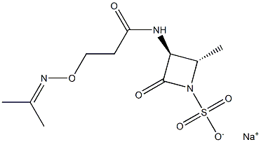 (3S,4S)-4-Methyl-2-oxo-3-[3-(1-methylethylidene)aminooxypropionylamino]azetidine-1-sulfonic acid sodium salt|