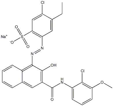 3-Chloro-4-ethyl-6-[[3-[[(2-chloro-3-methoxyphenyl)amino]carbonyl]-2-hydroxy-1-naphtyl]azo]benzenesulfonic acid sodium salt