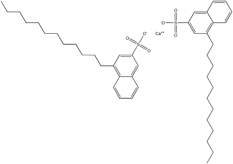 Bis(4-dodecyl-2-naphthalenesulfonic acid)calcium salt,,结构式