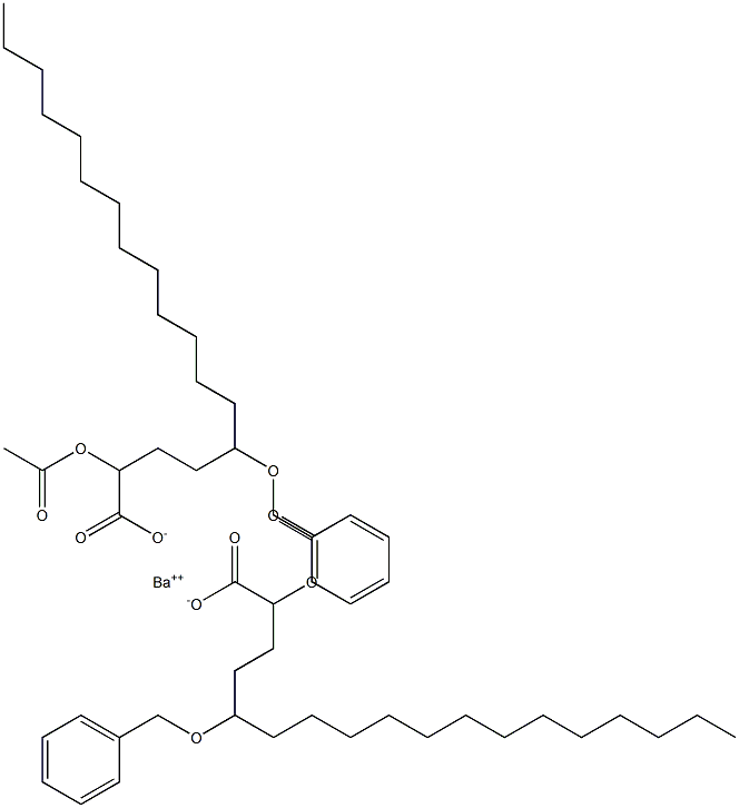 Bis(5-benzyloxy-2-acetyloxystearic acid)barium salt Struktur