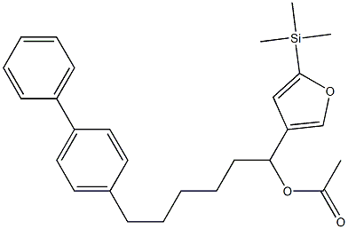 Acetic acid 1-[5-(trimethylsilyl)-3-furyl]-6-(biphenyl-4-yl)hexyl ester Structure