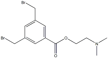 3,5-ビス(ブロモメチル)安息香酸2-(ジメチルアミノ)エチル 化学構造式