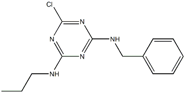 N-Benzyl-N'-propyl-6-chloro-1,3,5-triazine-2,4-diamine Struktur