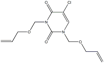 1,3-Bis(2-propenyloxymethyl)-5-chlorouracil,,结构式