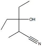 2-Methyl-3-ethyl-3-hydroxypentanenitrile 结构式