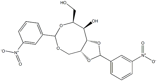 2-O,6-O:4-O,5-O-Bis(3-nitrobenzylidene)-D-glucitol Structure