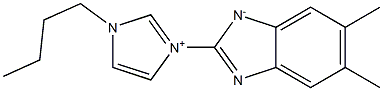 2-[(1-Butyl-1H-imidazol-3-ium)-3-yl]-5,6-dimethyl-1H-benzimidazol-1-ide Structure
