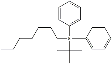 (Z)-1-[Diphenyl(tert-butyl)silyl]-2-heptene,,结构式