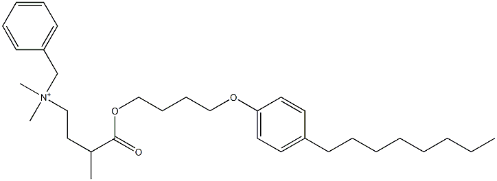 N,N-Dimethyl-N-benzyl-N-[3-[[4-(4-octylphenyloxy)butyl]oxycarbonyl]butyl]aminium Structure