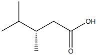 (S)-3,4-ジメチル吉草酸 化学構造式
