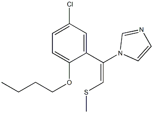 1-[(E)-2-Methylthio-1-(5-chloro-2-butoxyphenyl)ethenyl]-1H-imidazole Struktur