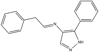 5-Phenyl-4-(benzylmethylene)amino-1H-pyrazole Structure