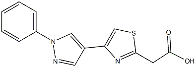 4-(2-Phenyl-2H-pyrazol-4-yl)thiazole-2-acetic acid,,结构式