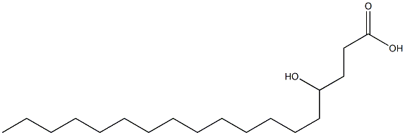 4-Hydroxyoctadecanoic acid,,结构式