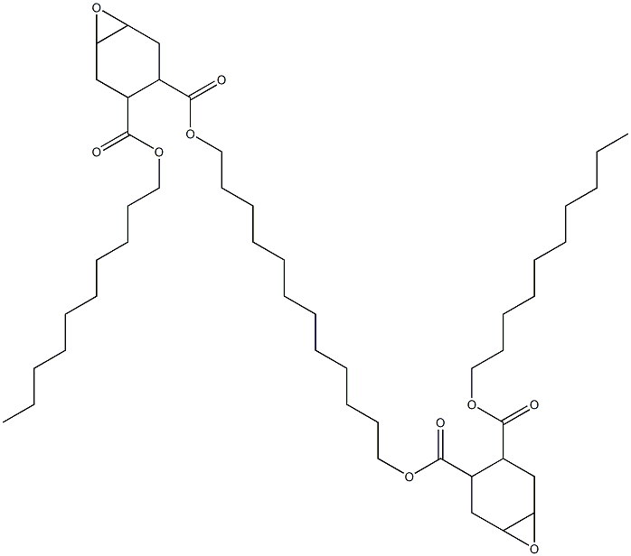 Bis[2-(decyloxycarbonyl)-4,5-epoxy-1-cyclohexanecarboxylic acid]1,12-dodecanediyl ester 结构式