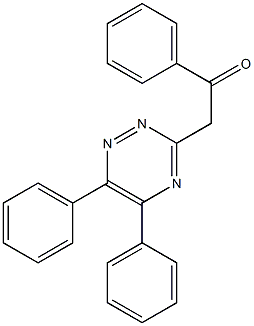 5,6-Diphenyl-3-(phenylcarbonylmethyl)-1,2,4-triazine Struktur